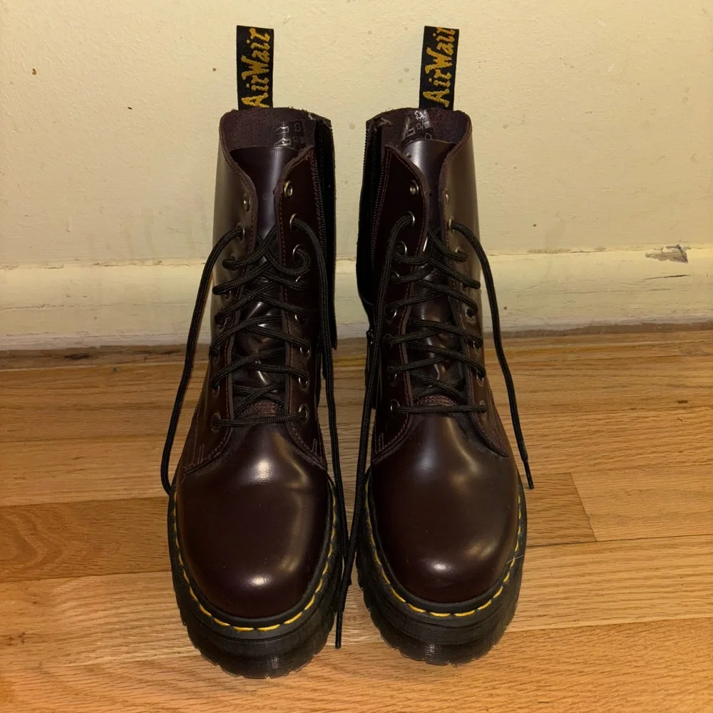 Platform Jadon Doc Martens in Burgundy Red Size 8 - Picture 3 of 10